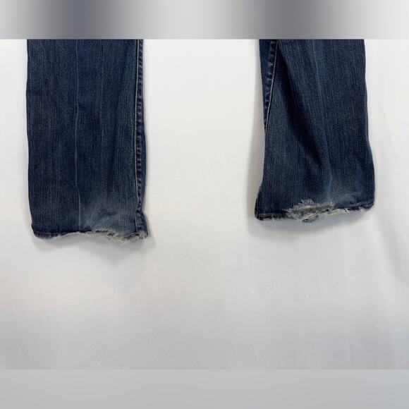 7 For All Mandkind Mid Wash Blue Mid Rise Bootcut Jeans Size 27 - Picture 4 of 11